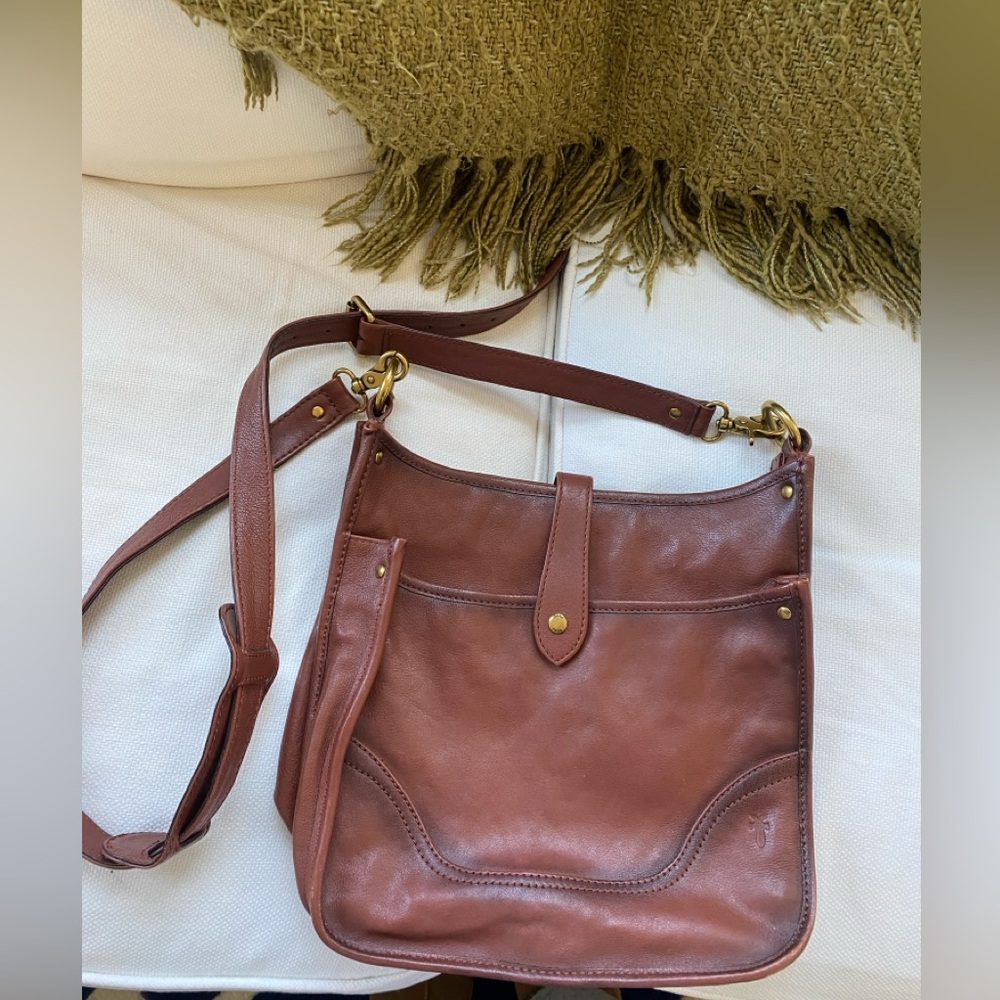 Frye Madison crossbody leather bag cognac NWOT